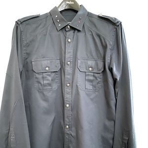 Men’s Gucci Blue Button Up Dress Shirt